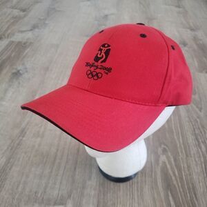 Official Olympics Beijing China 2008 Cap Hat Red Sports World Games